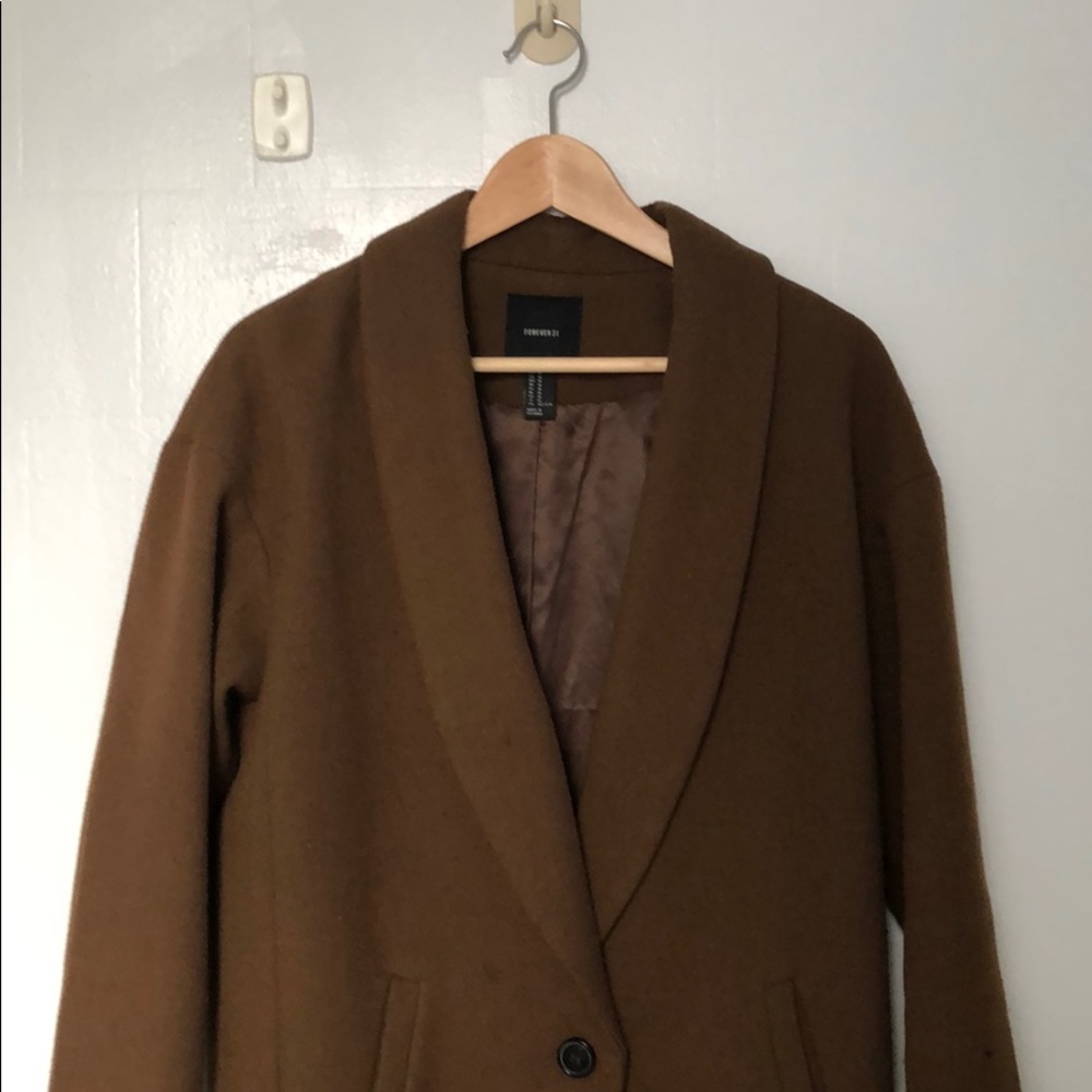 Forever 21 oversized wool blend coat size M